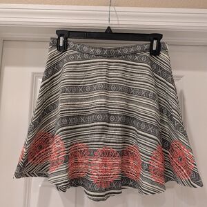 English Rose Embroidered Mini Skirt Size Small